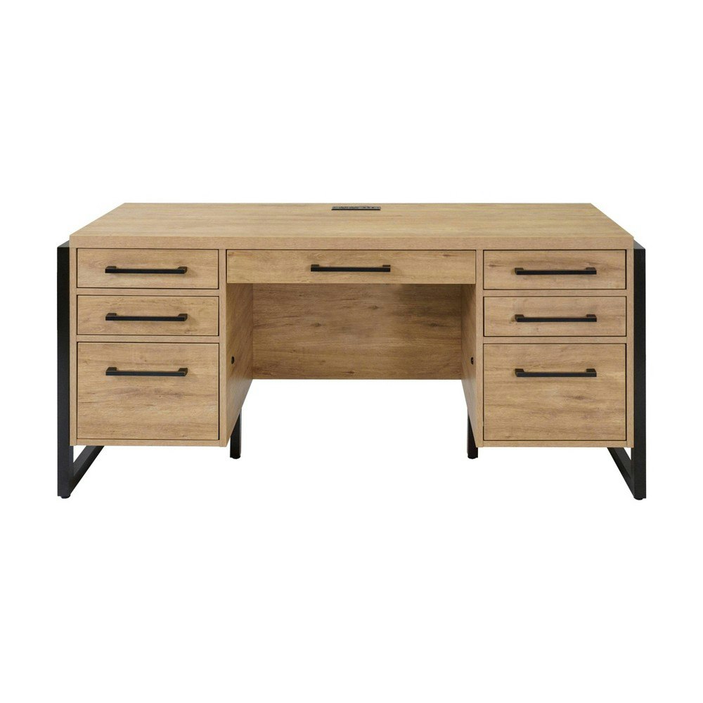 Mason Modern Wood Laminate Executive Office Desk: $1,199.99
