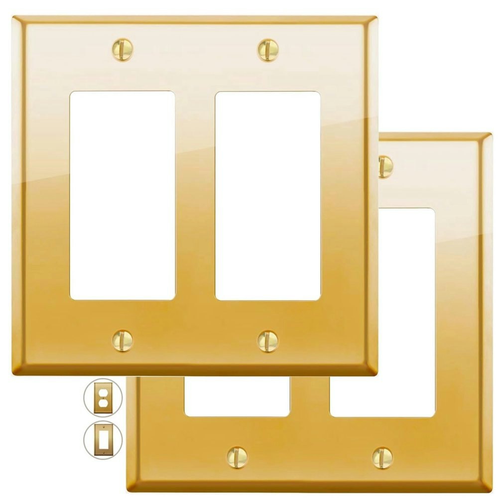 Rio Salto Brass Signature Collection 2-Gang Rocker Wall Plate 2-Pack: $30.99