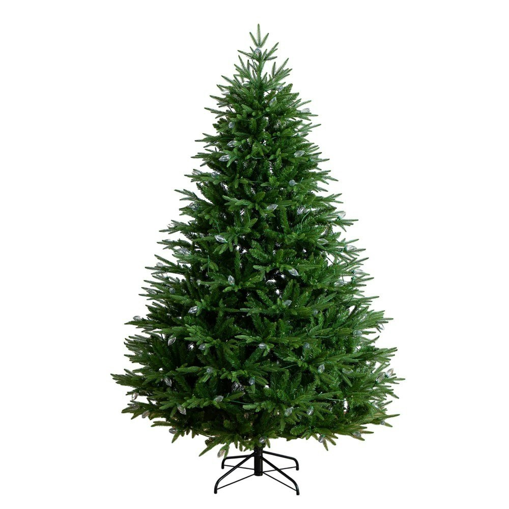 Nearly Natural 7-Foot Pre-Lit Artificial Luxembourg Pine Christmas Tree with 340 LED Lights: $499.99 Nearly Natural 7-Foot Pre-Lit Artificial Luxembourg Pine Christmas Tree with 340 LED Lights: $499.99