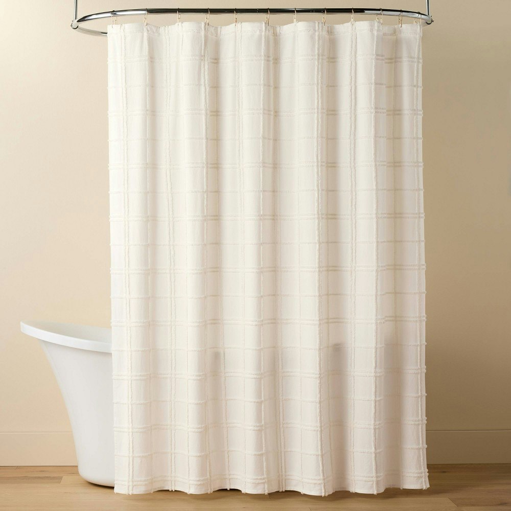 Hearth & Hand with Magnolia Tufted Grid Shower Curtain: $29.99 Hearth & Hand with Magnolia Tufted Grid Shower Curtain: $29.99