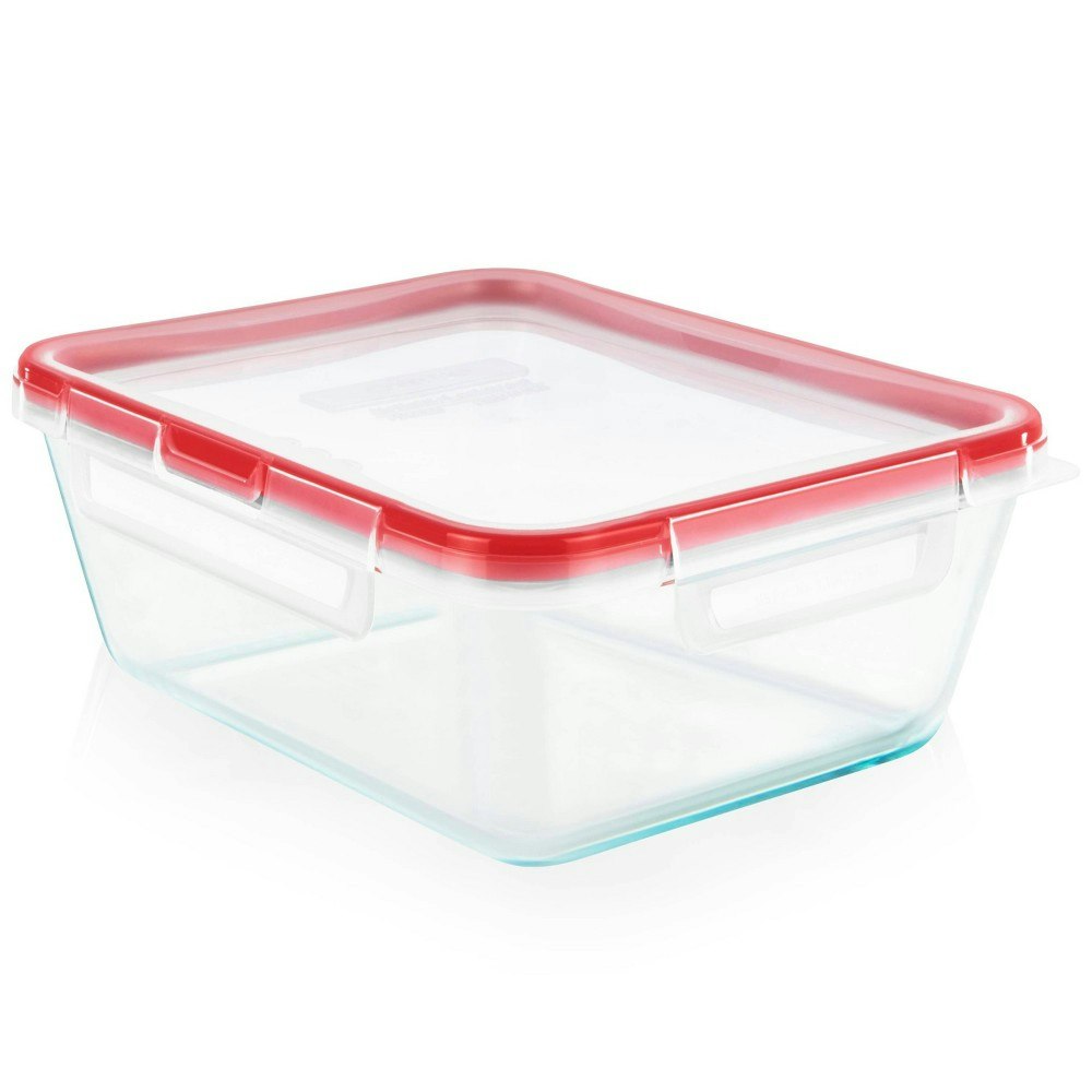Pyrex Freshlock 8-Cup Rectangle Glass Food Storage Container: $8.99