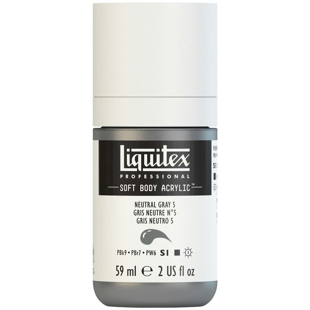Liquitex Professional Soft Body Acrylic Color 2-oz. Neutral Gray 5: $16 Liquitex Professional Soft Body Acrylic Color 2-oz. Neutral Gray 5: $16