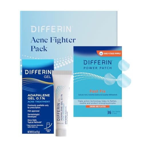 Differin Acne Fighter Pack 15g Adapalene Gel and 36-Count Pimple Patches: $17.83 Differin Acne Fighter Pack 15g Adapalene Gel and 36-Count Pimple Patches: $17.83
