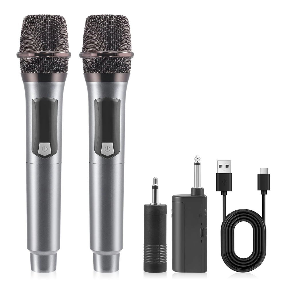 Doulami Dual Wireless Handheld Microphone System: $19.99 Doulami Dual Wireless Handheld Microphone System: $19.99