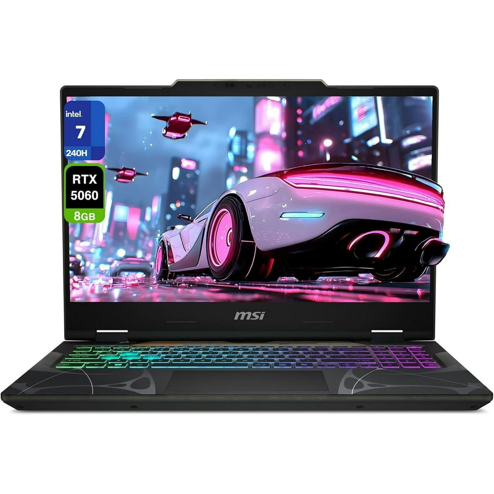 MSI Cyborg 15 Intel 7-240H 16GB RAM 512GB SSD RTX 5060 15.6" Gaming Laptop: $1,029.99