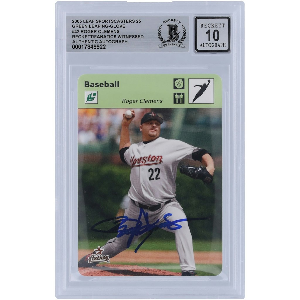 Roger Clemens 2005 Leaf Sportscasters Autographed Card: $349.99