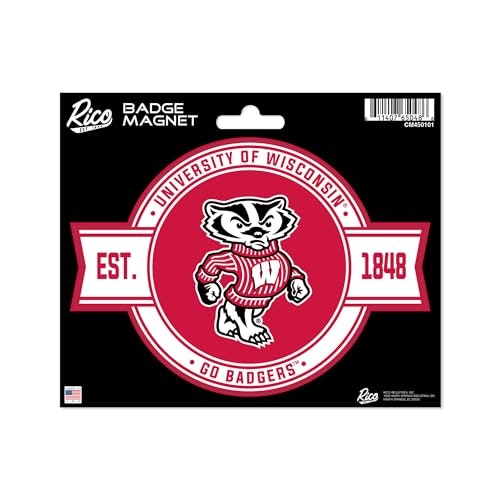 Rico Industries Wisconsin Badgers Badge Magnet: $8.50