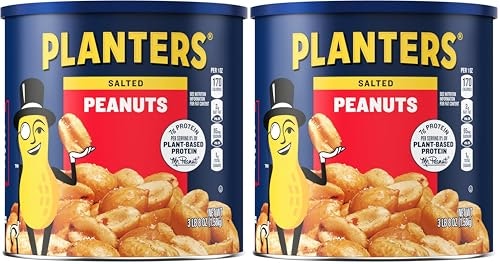 Planters Salted Peanuts 56-oz. Canister 2-Pack: $14.38