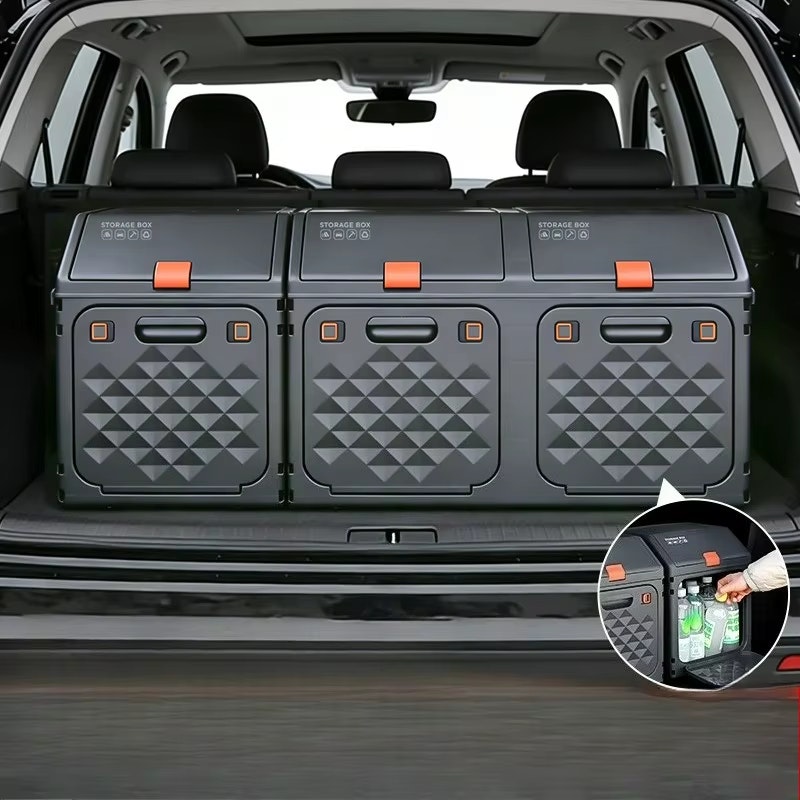 Bevel Car Trunk Storage Box Foldable Outdoor Camping Box: $69
