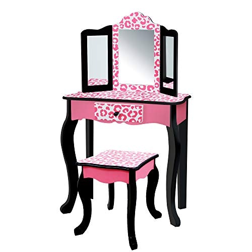 Teamson Kids Leopard Print 2-Piece Wooden Play Vanity Set: $60.56 Teamson Kids Leopard Print 2-Piece Wooden Play Vanity Set: $60.56