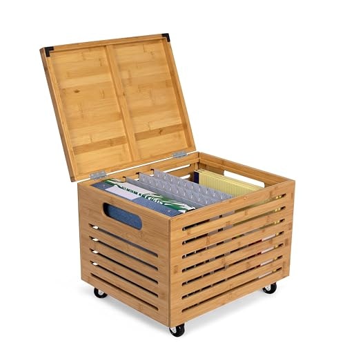 BirdRock Home Bamboo Rolling File Storage Organizer Box: $59.94 BirdRock Home Bamboo Rolling File Storage Organizer Box: $59.94