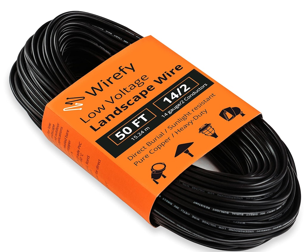 Wirefy 50-Foot 14/2 Low Voltage Landscape Wire: $20 Wirefy 50-Foot 14/2 Low Voltage Landscape Wire: $20