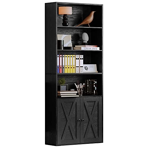 Ironck 6-Shelf Industrial Bookcase with Doors: $80.99 Ironck 6-Shelf Industrial Bookcase with Doors: $80.99