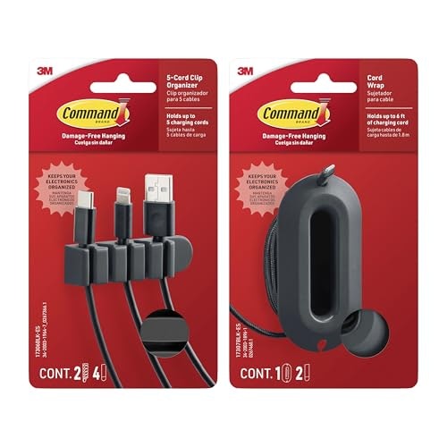 Command Cord Clip Organizer and Wrap Bundle: $12.30 Command Cord Clip Organizer and Wrap Bundle: $12.30
