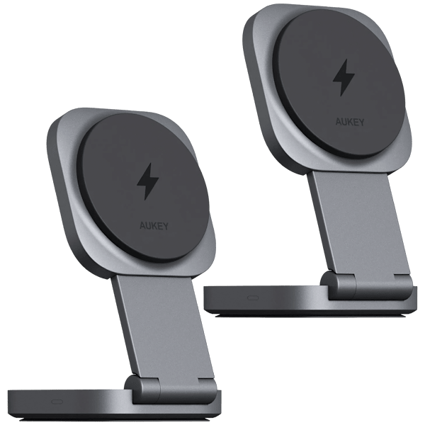 Aukey Magfusion Qi2 2-in-1 Foldable Charger 2-Pack: 2 for $30