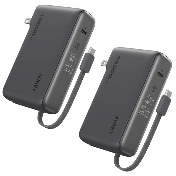 Aukey MixFlex Sling 30W 10,000mAh Power Bank 2-Pack: 2 for $30 Aukey MixFlex Sling 30W 10,000mAh Power Bank 2-Pack: 2 for $30