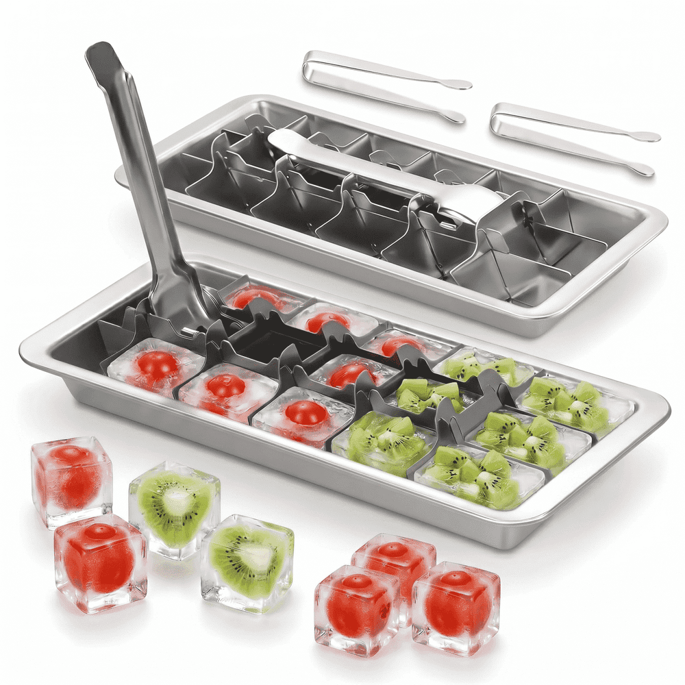 Stainless Steel 18-Slot Ice Cube Tray 2-Pack: $25.99 Stainless Steel 18-Slot Ice Cube Tray 2-Pack: $25.99