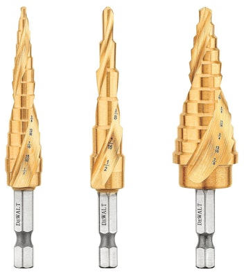 DeWalt 3-Piece Titanium Nitride Step Drill Bit Set for $57 + free shipping