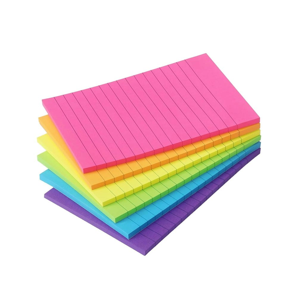 Lined 4x6 Sticky Notes 6-Pack: $9.81