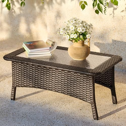 Tribesigns 35.4" Wicker Patio Coffee Table: $93.67 Tribesigns 35.4" Wicker Patio Coffee Table: $93.67