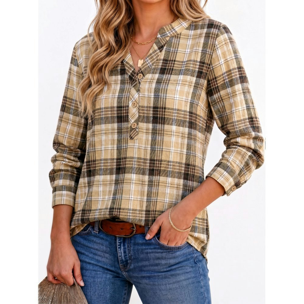 Fantaslook Women's Flannel Plaid Button-Down Shirt: $14.99 Fantaslook Women's Flannel Plaid Button-Down Shirt: $14.99