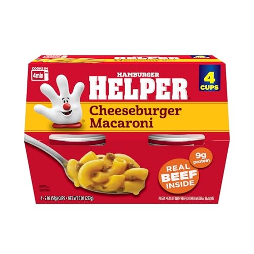 Hamburger Helper Cheeseburger Macaroni Microwave Cup 2-oz. 4-Pack: $6.38 Hamburger Helper Cheeseburger Macaroni Microwave Cup 2-oz. 4-Pack: $6.38