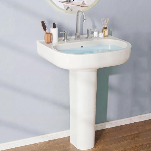 GarveeTech 22" x 17" Ceramic Pedestal Sink: $134.99 GarveeTech 22" x 17" Ceramic Pedestal Sink: $134.99
