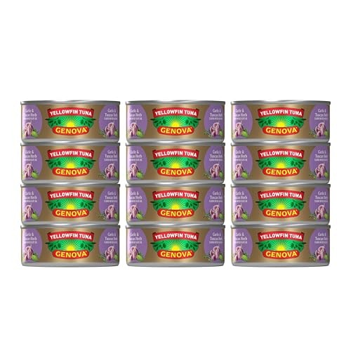 Genova Yellowfin Tuna in Garlic and Herb Infused Olive Oil 5-oz. 12-Pack: $30.29 Genova Yellowfin Tuna in Garlic and Herb Infused Olive Oil 5-oz. 12-Pack: $30.29