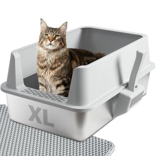 Stainless Steel XL Cat Litter Box with Lid: $35.98