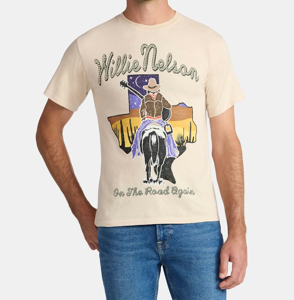 Willie Nelson Men's Graphic Tee: $6.43