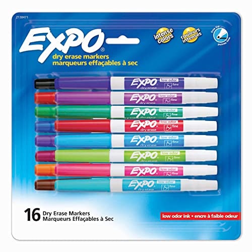 Expo Fine Tip Dry Erase Markers 16-Pack: $9.47
