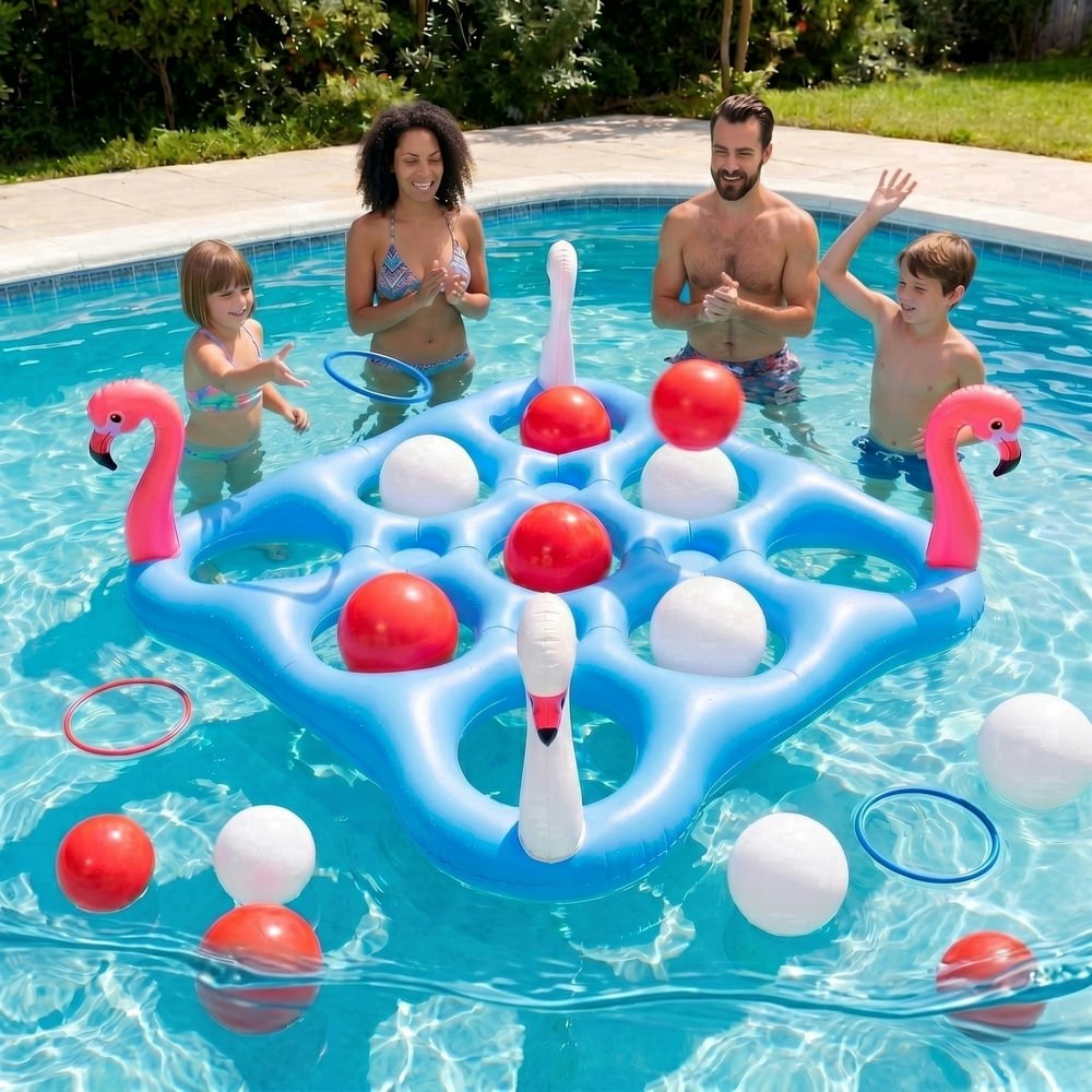 Vecukty Inflatable Tic-Tac-Toe Pool Toss Game Set: $16.99 Vecukty Inflatable Tic-Tac-Toe Pool Toss Game Set: $16.99