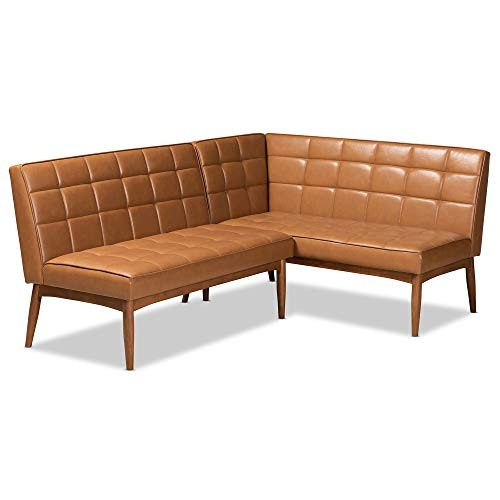 Baxton Studio Sanford 2-Piece Faux Leather Dining Banquette Set: $543.65 Baxton Studio Sanford 2-Piece Faux Leather Dining Banquette Set: $543.65