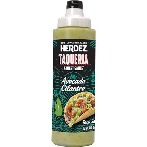 Herdez Taqueria Street Sauce Avocado Cilantro 9-oz. Squeeze Bottle 8-Pack: $23.42 Herdez Taqueria Street Sauce Avocado Cilantro 9-oz. Squeeze Bottle 8-Pack: $23.42