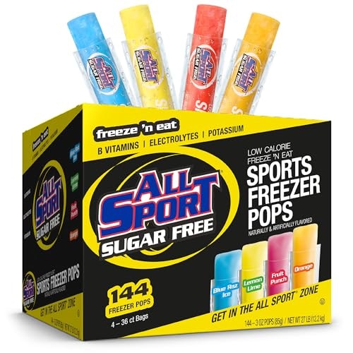 All Sport Sugar-Free Electrolyte Freezer Pops 144-Pack: $42.14 All Sport Sugar-Free Electrolyte Freezer Pops 144-Pack: $42.14