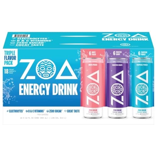 Zoa Zero Sugar Energy Drink 12-oz 18-Pack: $20.79