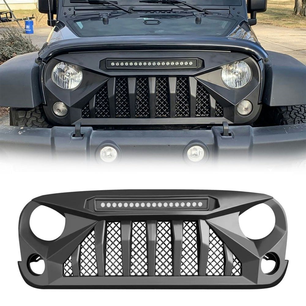 American Modified Front Grille with Lights for 07-18 Jeep Wrangler JK: $136.99 American Modified Front Grille with Lights for 07-18 Jeep Wrangler JK: $136.99