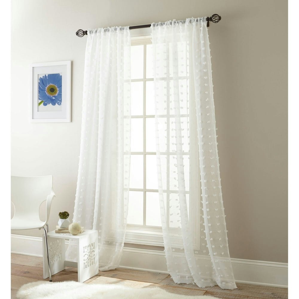 Nanshing Olly Sheer Pom Pom Window Curtain Panels 2-Pack: $16.99 Nanshing Olly Sheer Pom Pom Window Curtain Panels 2-Pack: $16.99