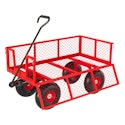 Garvee Heavy Duty Steel Garden Wagon Cart w/ Removable Sides for $75 + free shipping