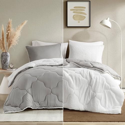 Comfort Spaces Vixie 3-Piece King Sherpa Comforter Set: $28.56