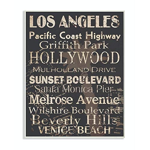 Los Angeles Landmark Typography Wall Plaque Art: $24.56 Los Angeles Landmark Typography Wall Plaque Art: $24.56