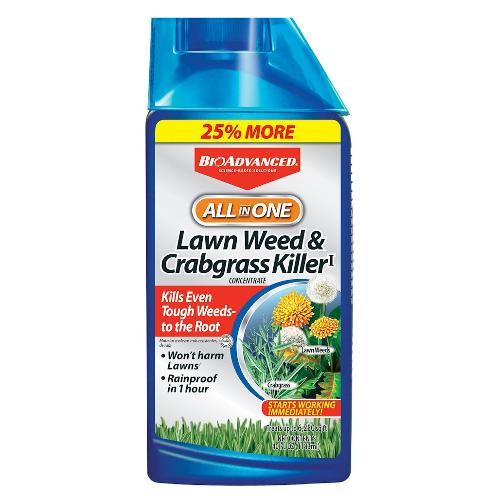 BioAdvanced All-in-One Lawn Weed & Crabgrass Killer Concentrate 40-oz: $8.98 BioAdvanced All-in-One Lawn Weed & Crabgrass Killer Concentrate 40-oz: $8.98