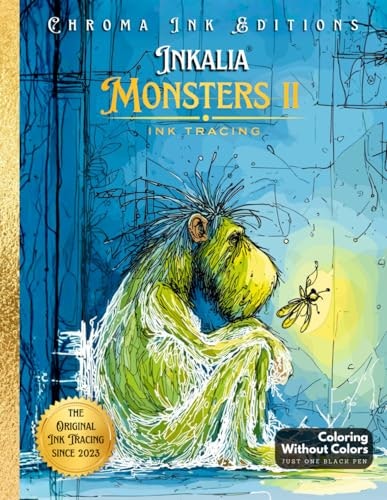 Inkalia: Cute Monsters 2 Ink Tracing Coloring Book: $12.90