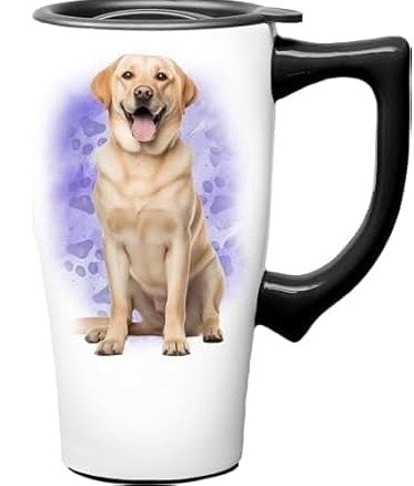 Spoontiques Yellow Lab Ceramic Travel Coffee Mug: $9.99 Spoontiques Yellow Lab Ceramic Travel Coffee Mug: $9.99