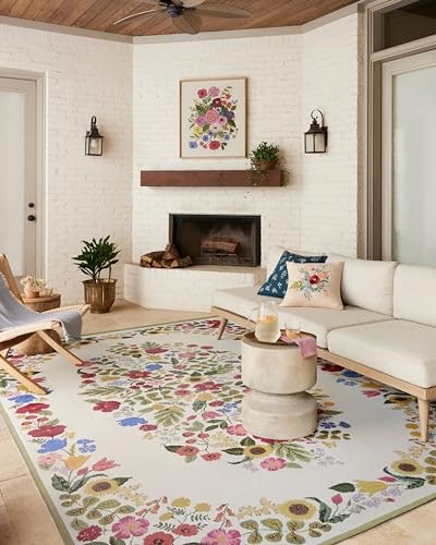 Loloi Rifle Paper Co. Perennial 5'3" x 7'8" Area Rug: $73.69 Loloi Rifle Paper Co. Perennial 5'3" x 7'8" Area Rug: $73.69