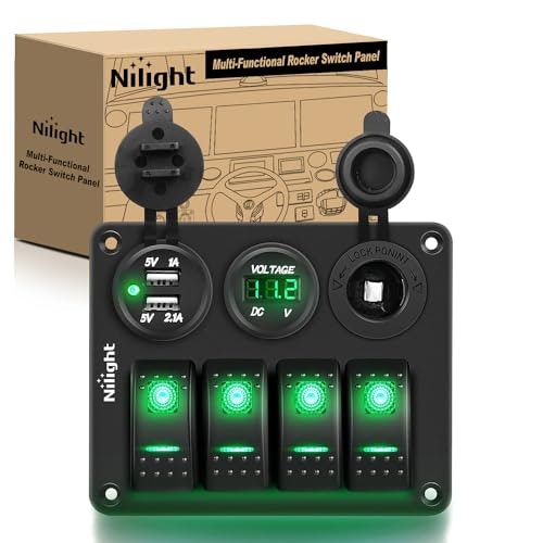Nilight 4-Gang Rocker Switch Panel with Voltmeter and USB Charger: $21.70 Nilight 4-Gang Rocker Switch Panel with Voltmeter and USB Charger: $21.70