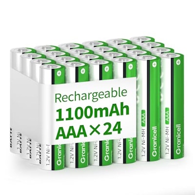Granicell AAA Rechargeable NiMH Batteries 24-Pack for $12 + free shipping w/ Prime