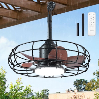 addlon 20" Outdoor Ceiling Fan w/ Light for $54 + free shipping