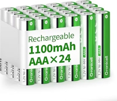 Granicell NiMH Rechargeable AAA Batteries 24-Pack for $12 + free shipping w/ Prime