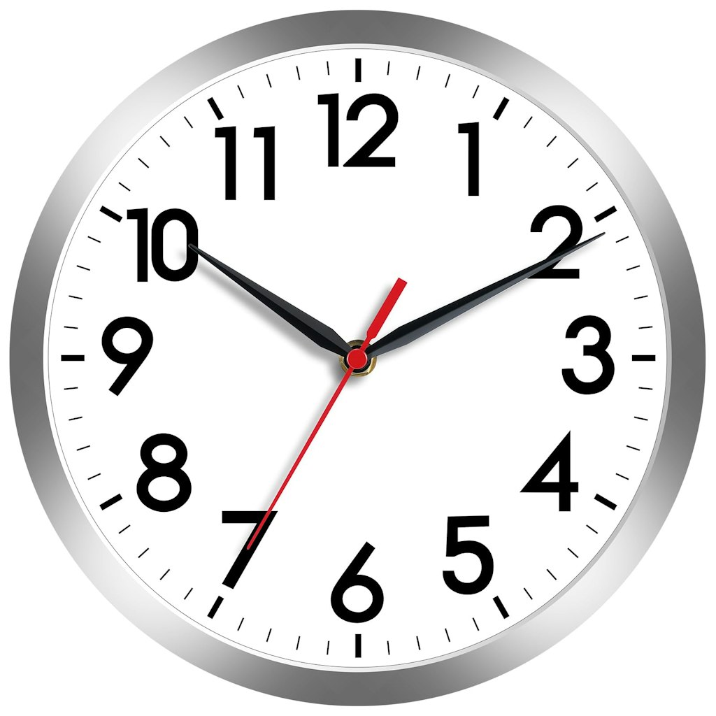 8" Silent Analog Wall Clock: $4.99